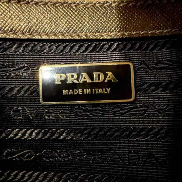 Prada Saffiano Trimmed Canapa Bauletto - Image 7