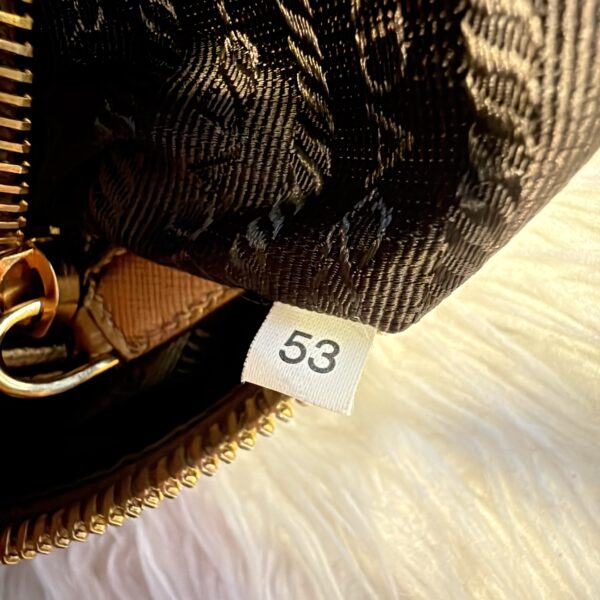 Prada Saffiano Trimmed Canapa Bauletto - Image 8