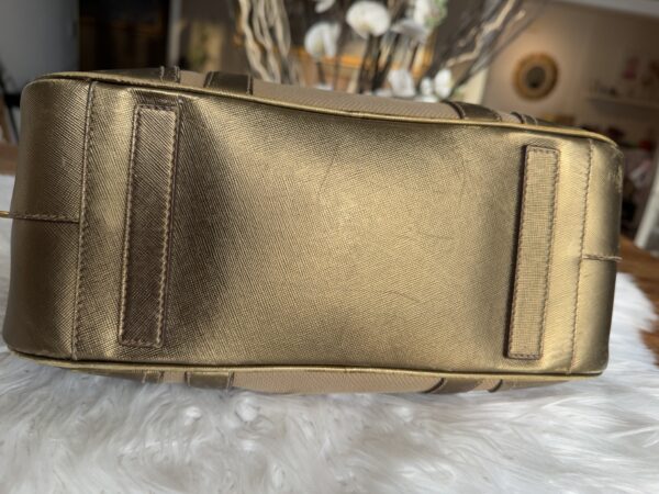 Prada Saffiano Trimmed Canapa Bauletto - Image 2