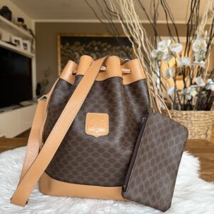 Celine Macadam Bucket Bag with Pouch