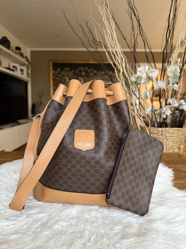 Celine Macadam Bucket Bag with Pouch