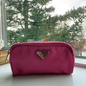 Prada Nylon Cosmetic Pouch Pink