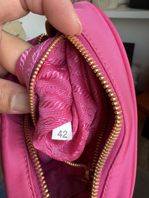 Prada Nylon Cosmetic Pouch Pink - Image 8