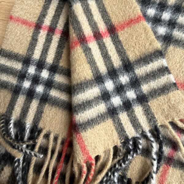 Burberry Check Cashmere Scarf - Image 3