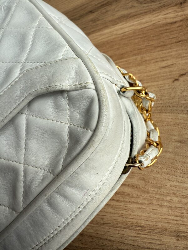 Chanel Tassel Camera Bag Lambskin White - Image 18