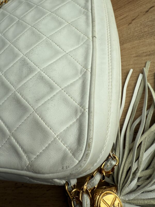 Chanel Tassel Camera Bag Lambskin White - Image 19