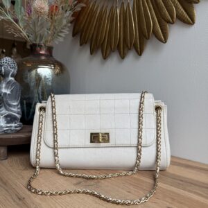 Chanel Choco Bar Accordion Mademoiselle Chain Shoulder Bag