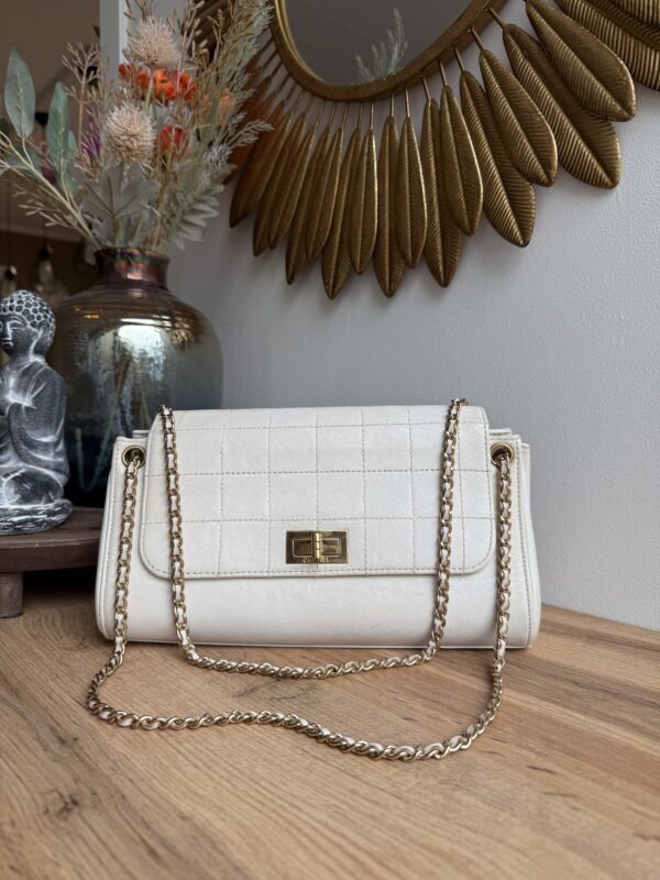 Chanel Choco Bar Accordion Mademoiselle Chain Shoulder Bag