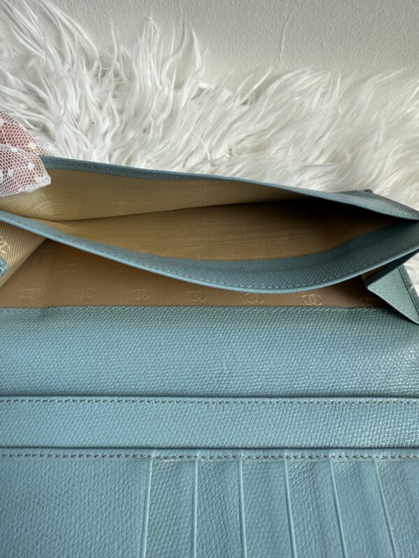 Chanel Long Wallet Blue Caviar Leather - Image 6