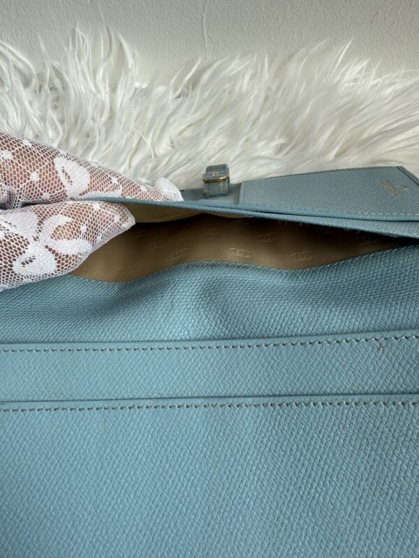 Chanel Long Wallet Blue Caviar Leather - Image 7