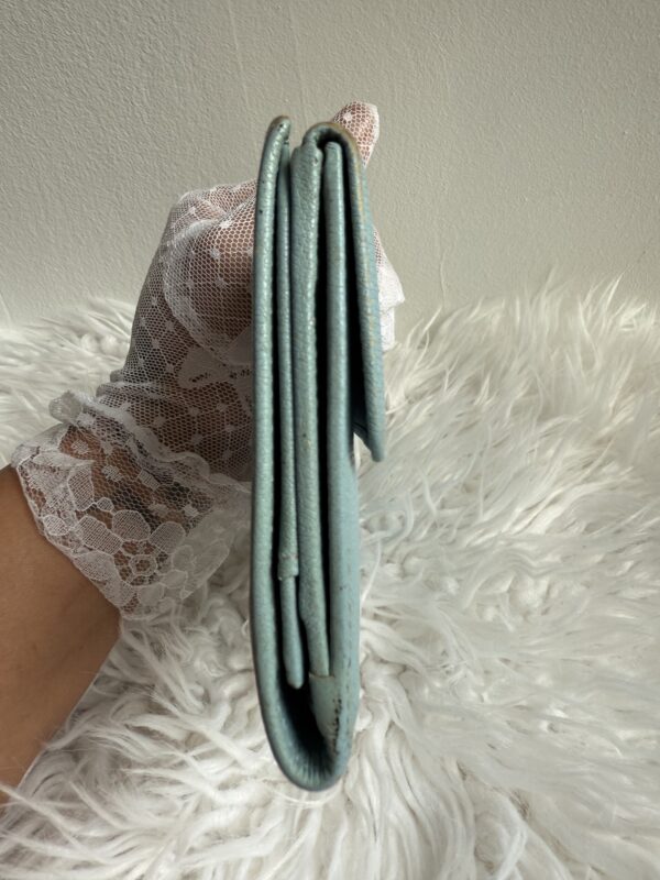 Chanel Long Wallet Blue Caviar Leather - Image 14