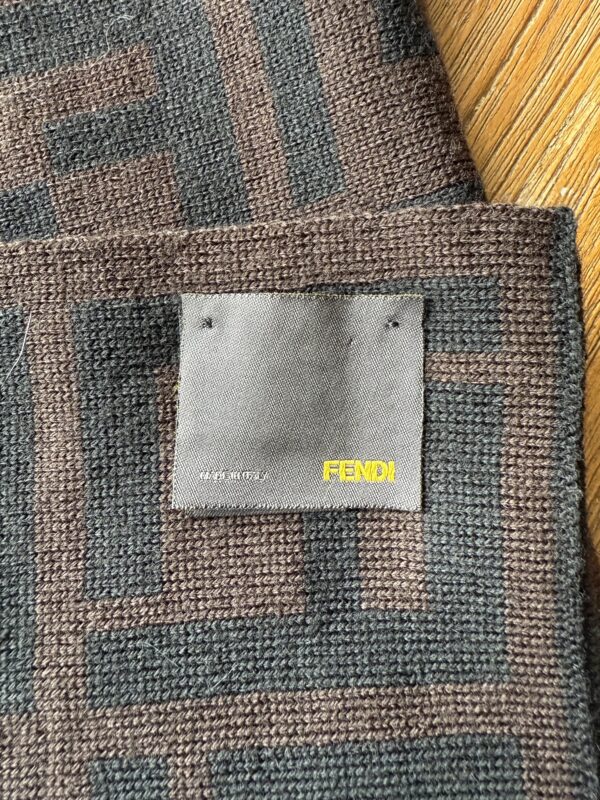 Fendi Zucca 100% Wool Scarf - Image 3