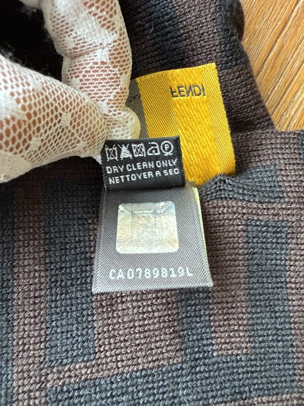 Fendi Zucca 100% Wool Scarf - Image 5