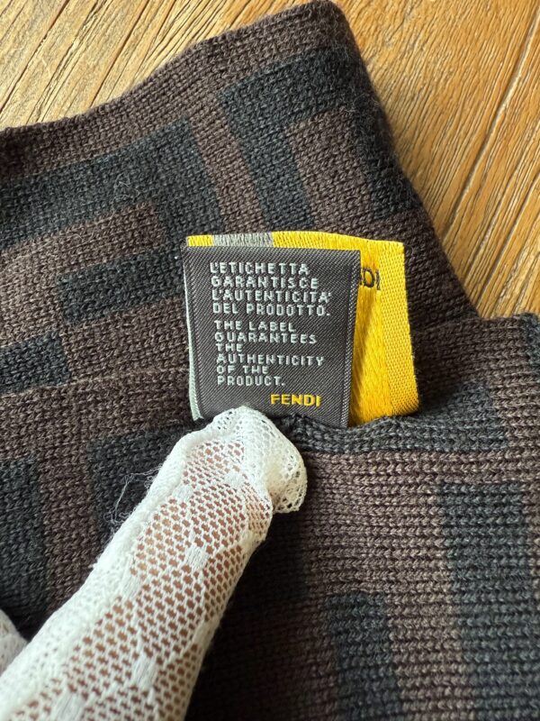 Fendi Zucca 100% Wool Scarf - Image 6