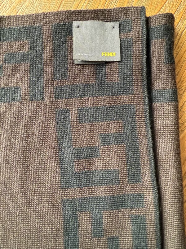 Fendi Zucca 100% Wool Scarf - Image 7