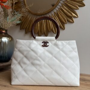 Chanel Tote Bag with Wooden Handles