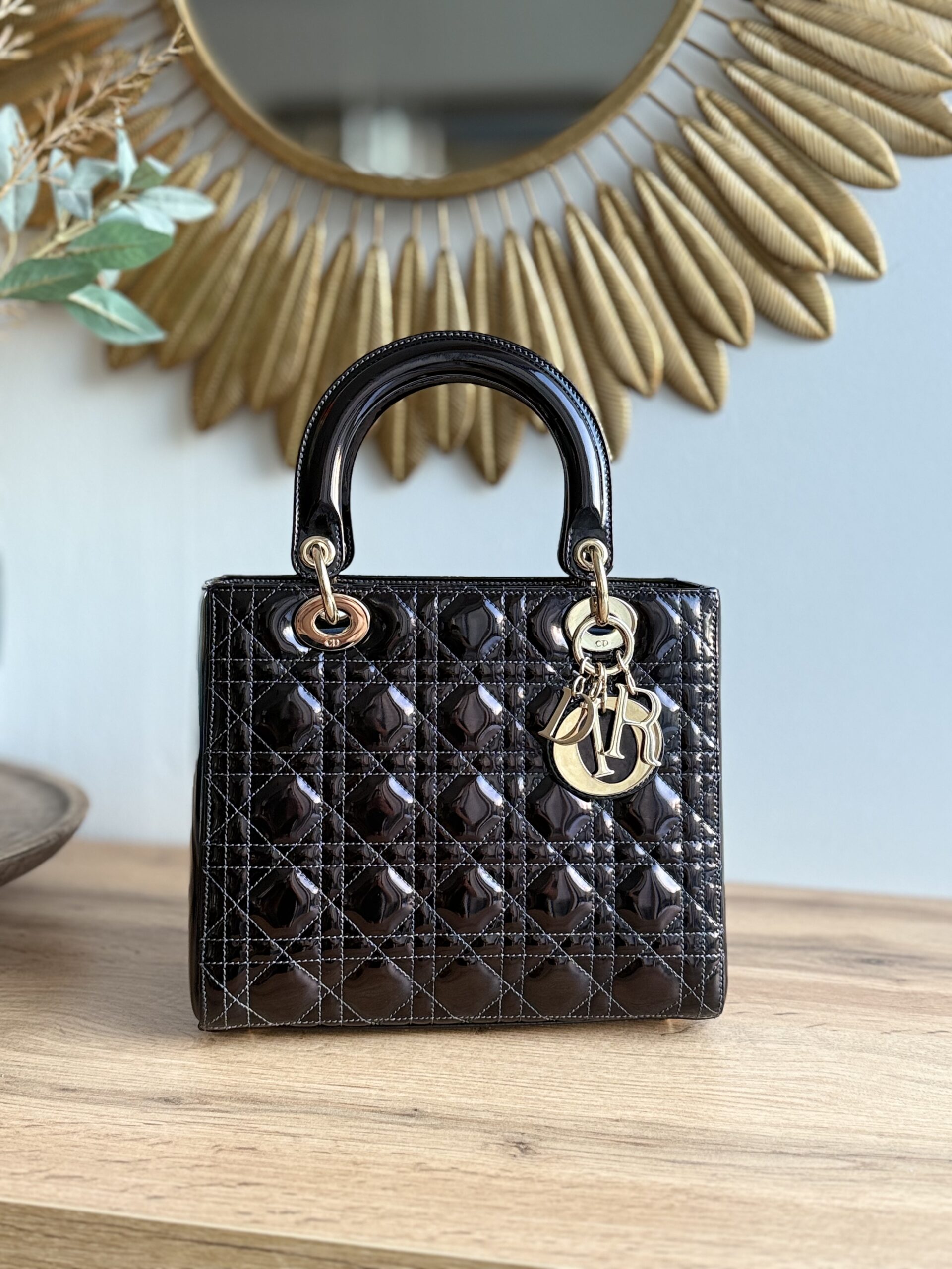 Lady Dior Medium Patent