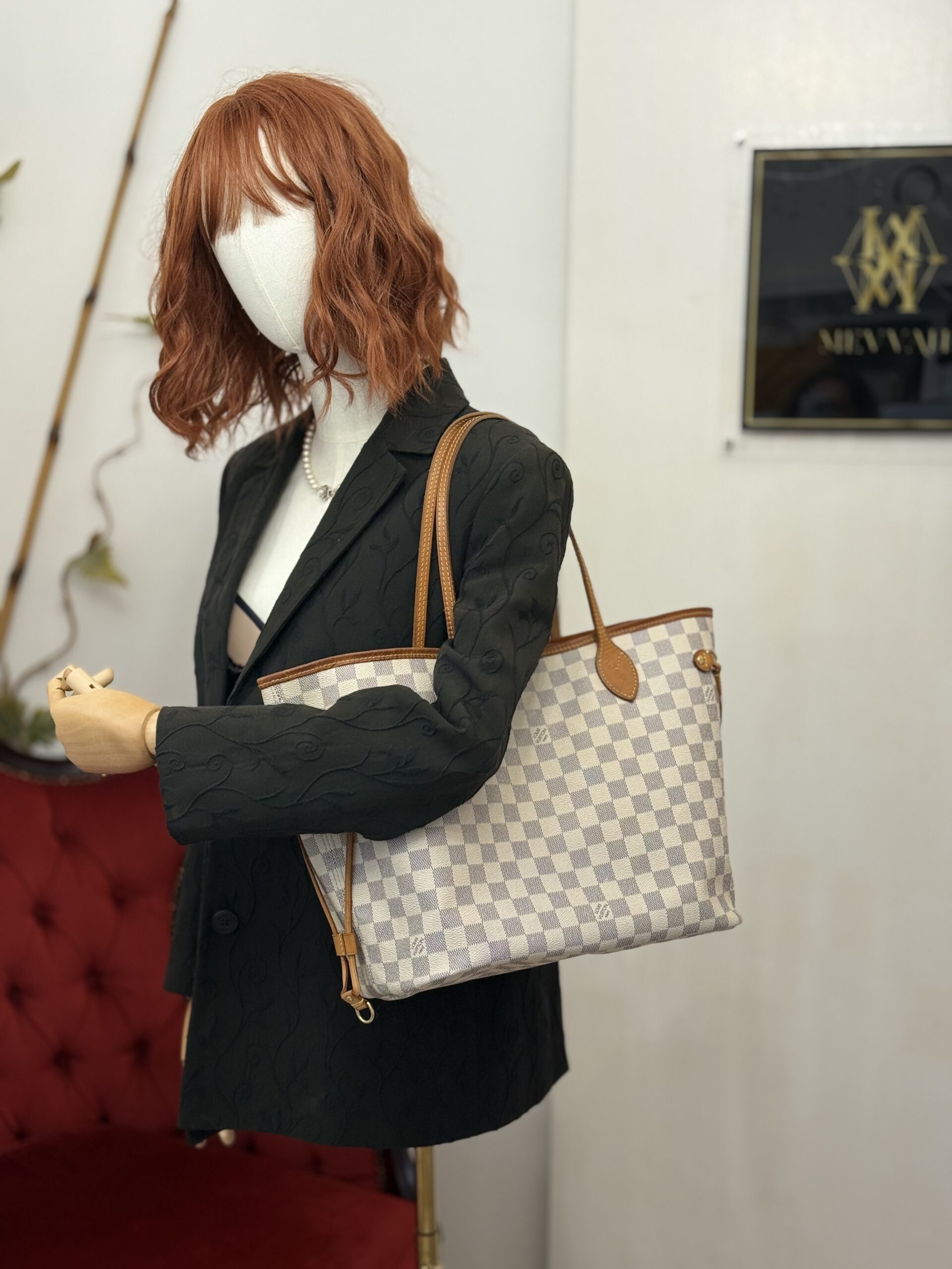 LOUIS VUITTON Neverfull MM Damier Azur - Image 2