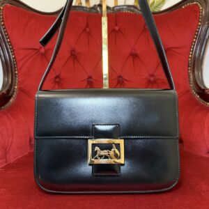 CELINE Vintage Horse Carriage Box Bag