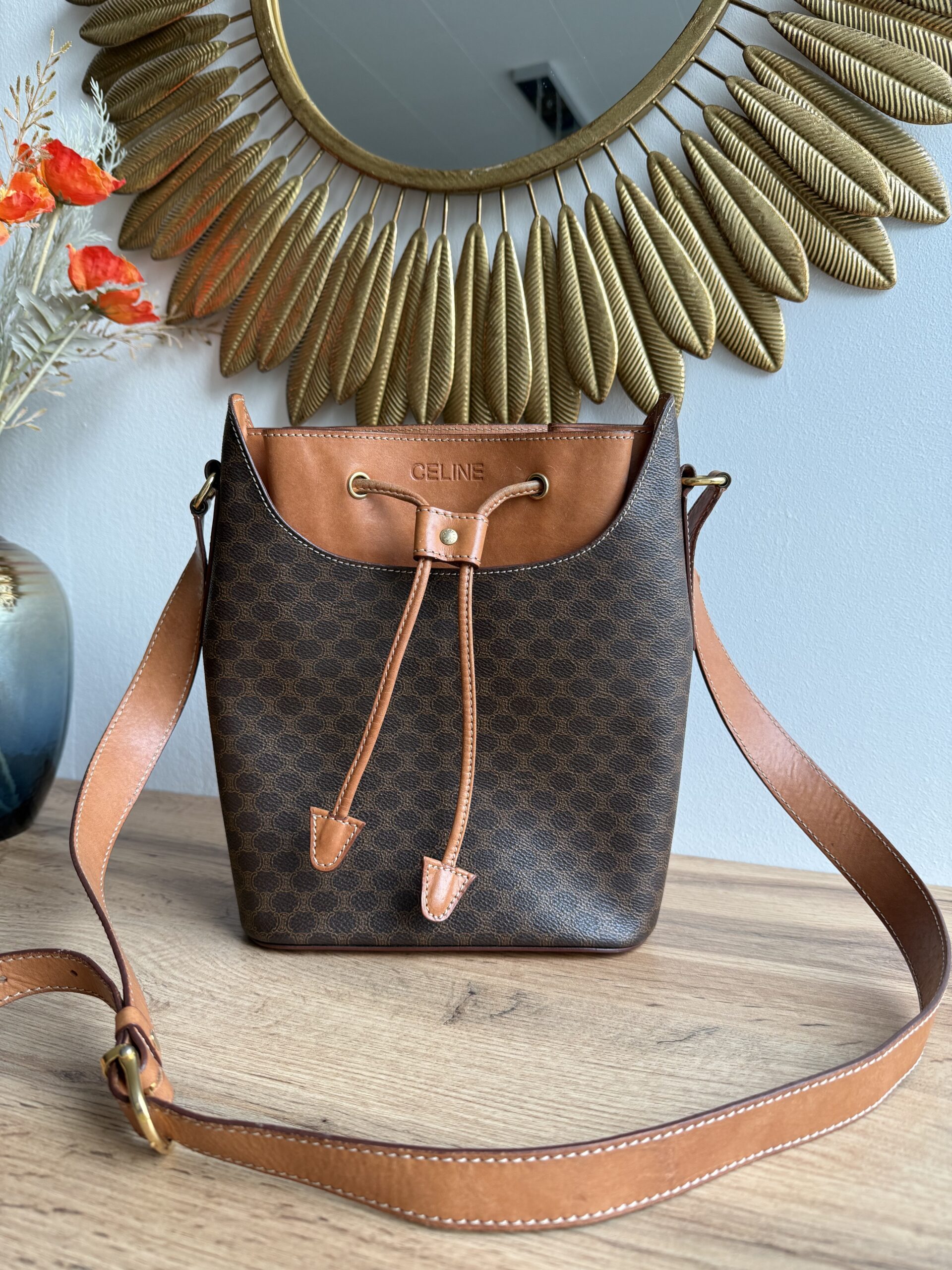 CELINE Vintage Macadam Bucket Bag