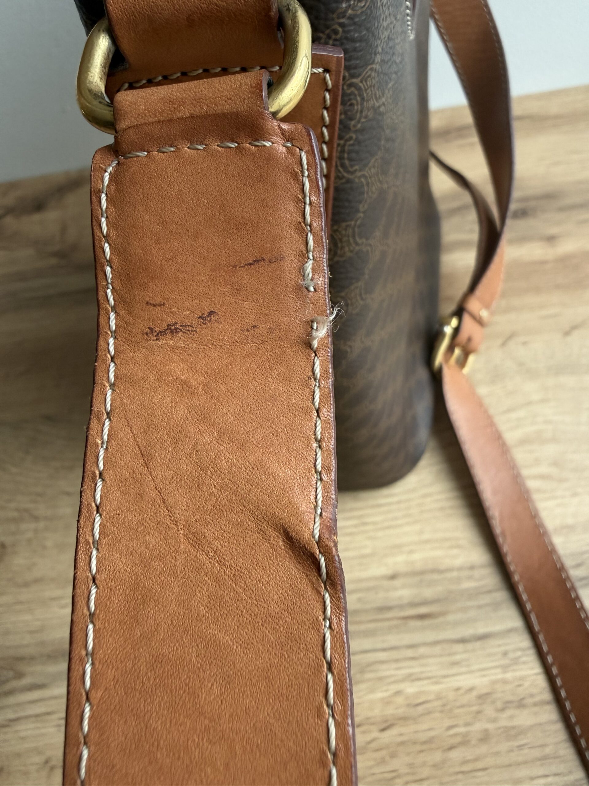 CELINE Vintage Macadam Bucket Bag - Image 12