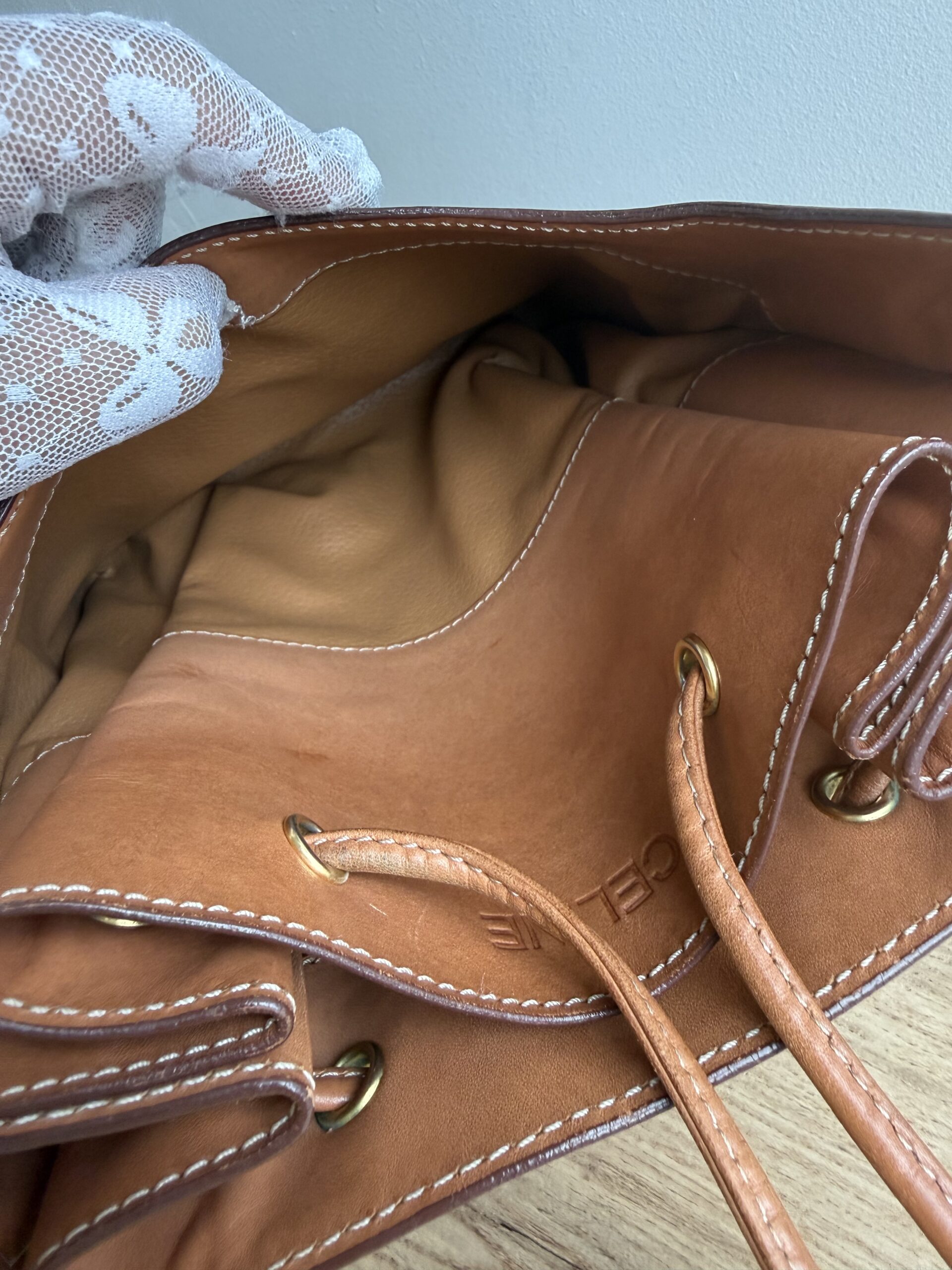 CELINE Vintage Macadam Bucket Bag - Image 15