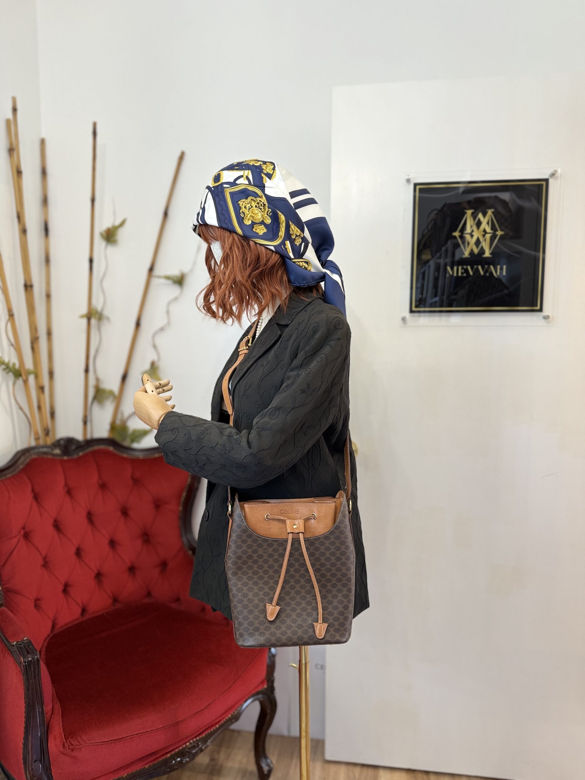 CELINE Vintage Macadam Bucket Bag - Image 2